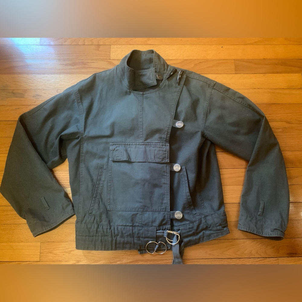 Plein Sud Swedish Military Moto Straight Jacket men’s large Vintage 90s Brass B